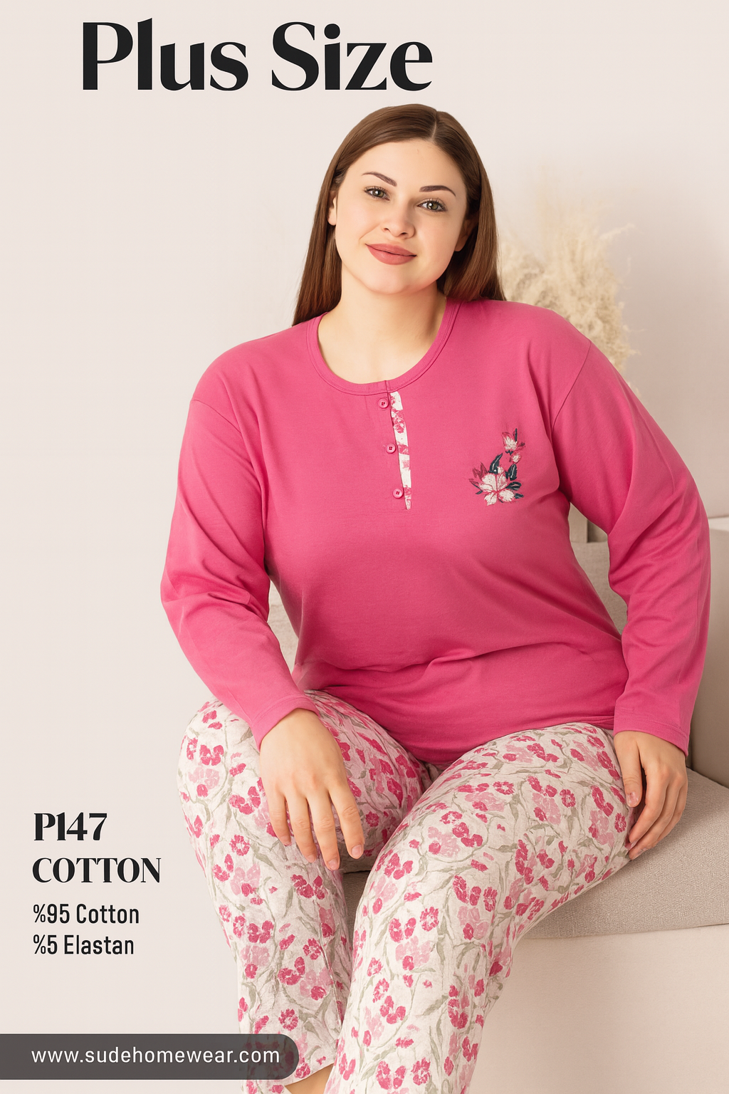 Sude Büyük Beden Pijama (2XL 3XL 4XL 5XL)